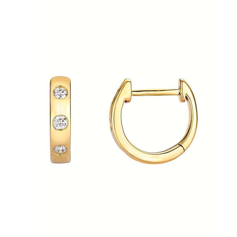 INLAY DIAMOND EARRINGS