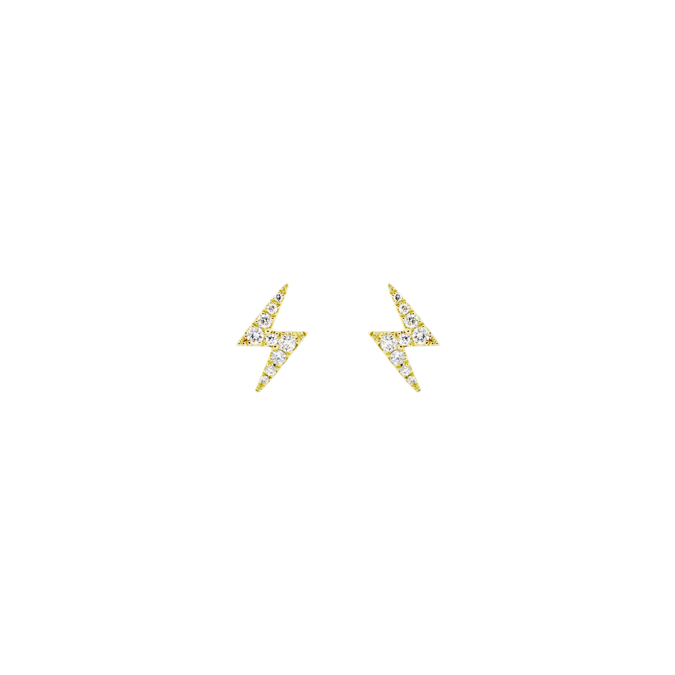 Petite diamond bolt earrings