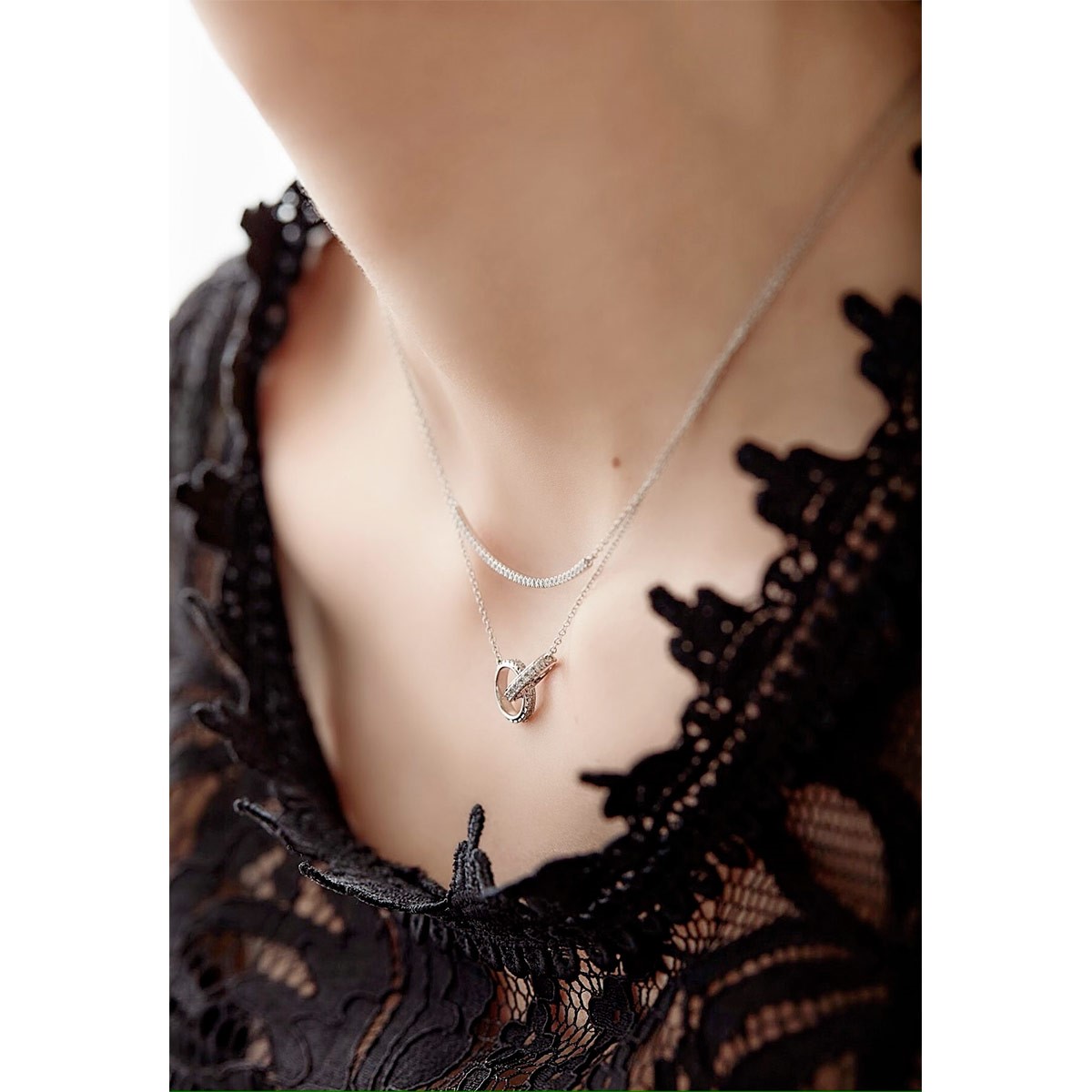 Diamond bar necklace - 3