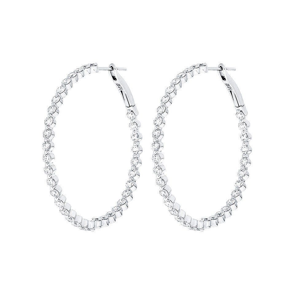 Diamond creoles  single prong  XL