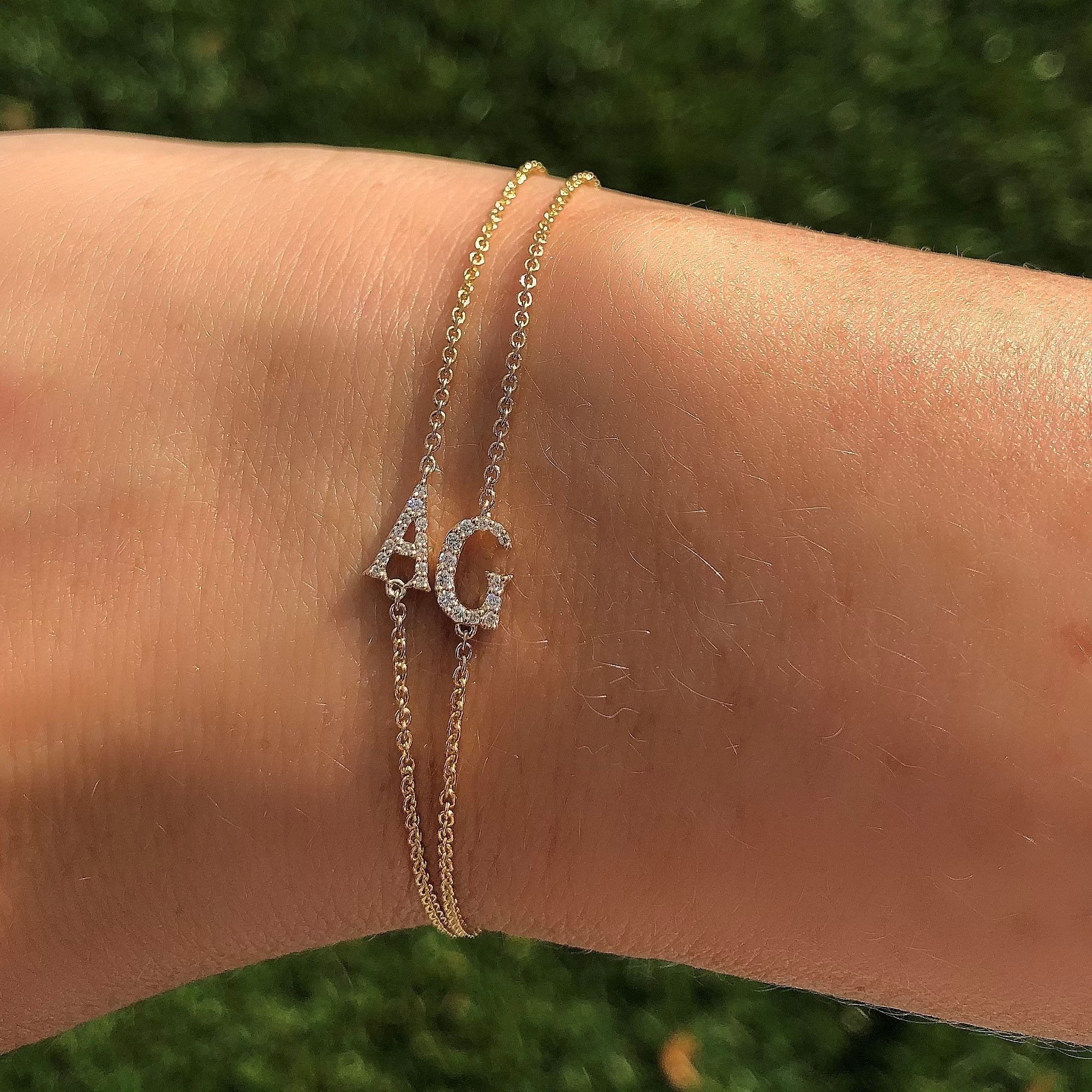 DIAMOND LETTER BRACELET - 7