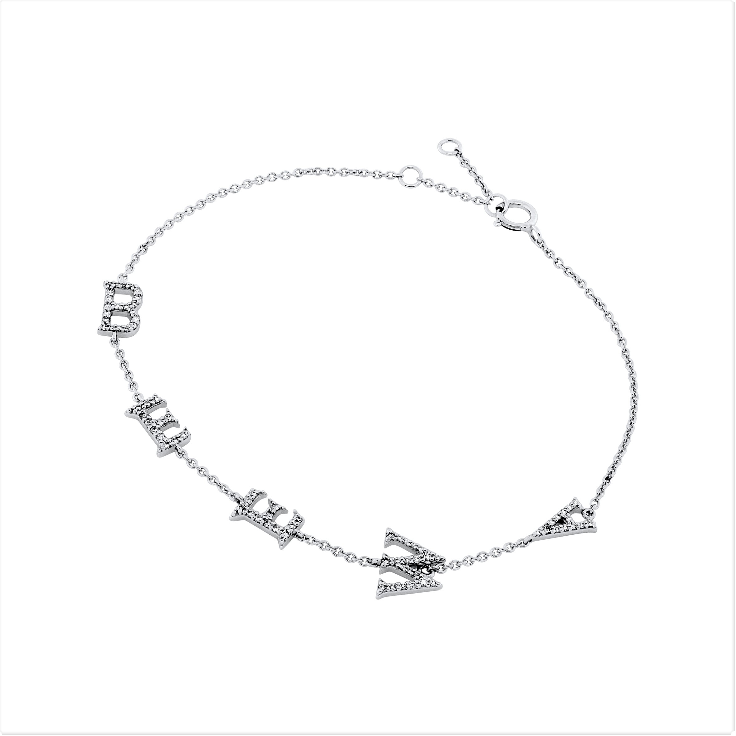 DIAMOND LETTER BRACELET - 5