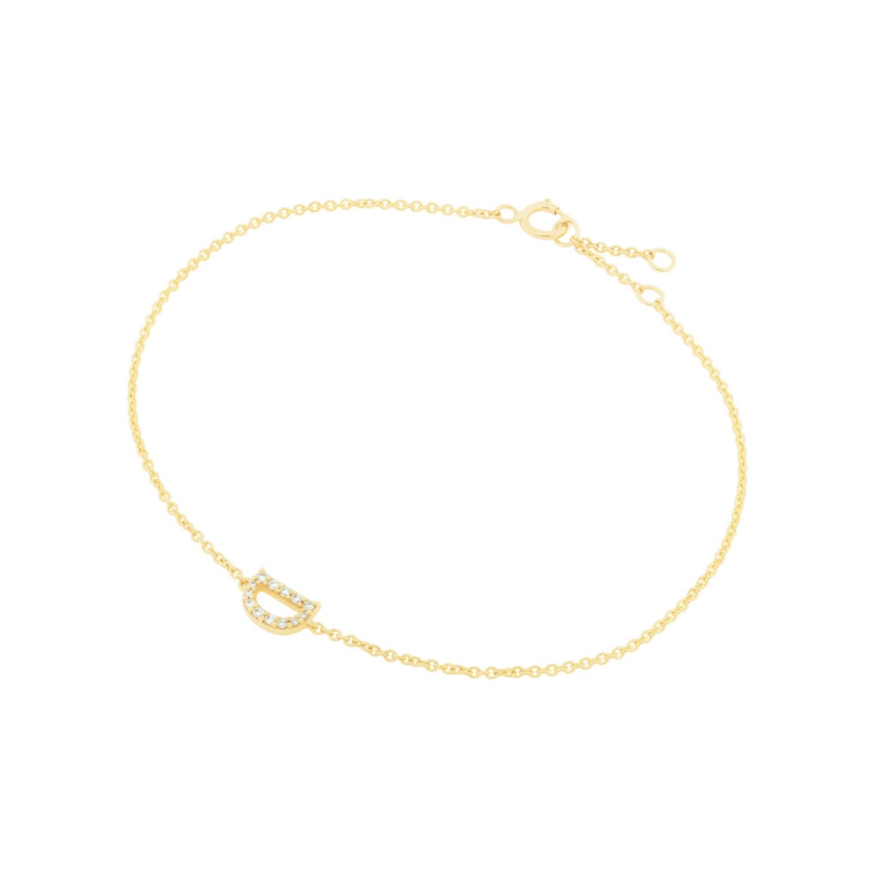 DIAMOND LETTER BRACELET - 10
