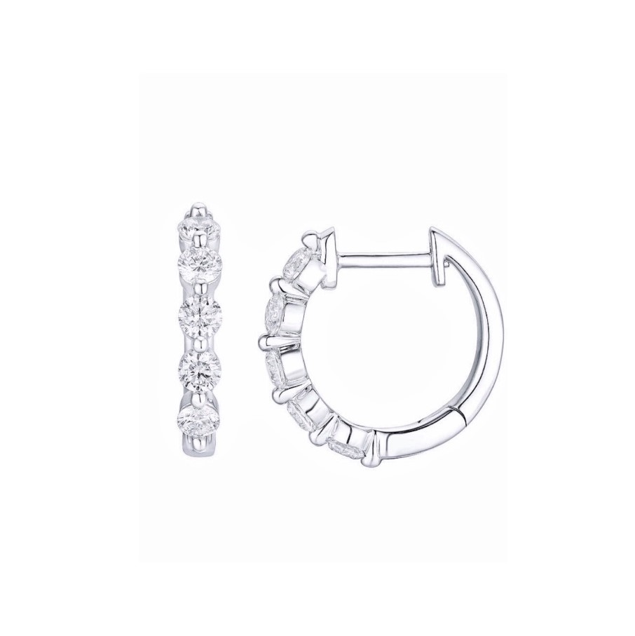 Diamond creoles  single prong small