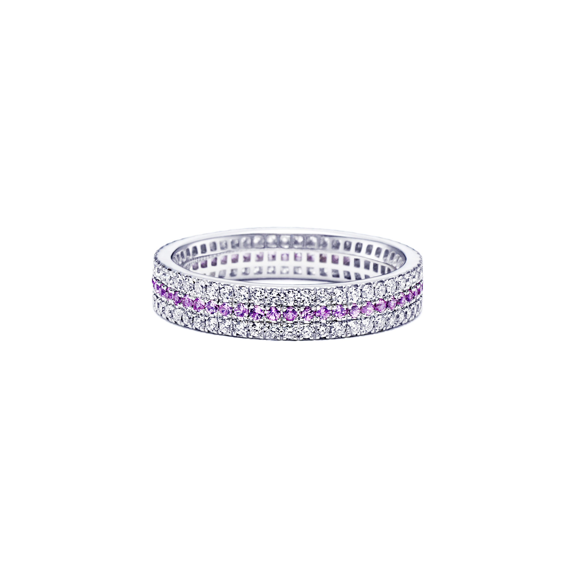Diamond ring pink sapphire