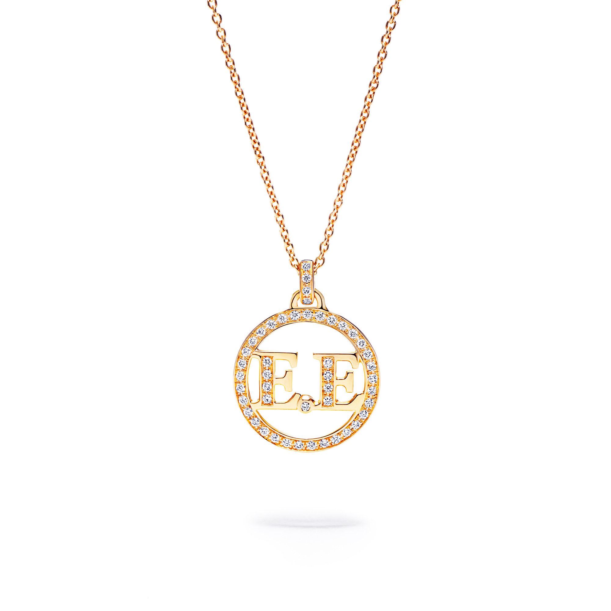 HALSBAND MONOGRAM MED DIAMANTER