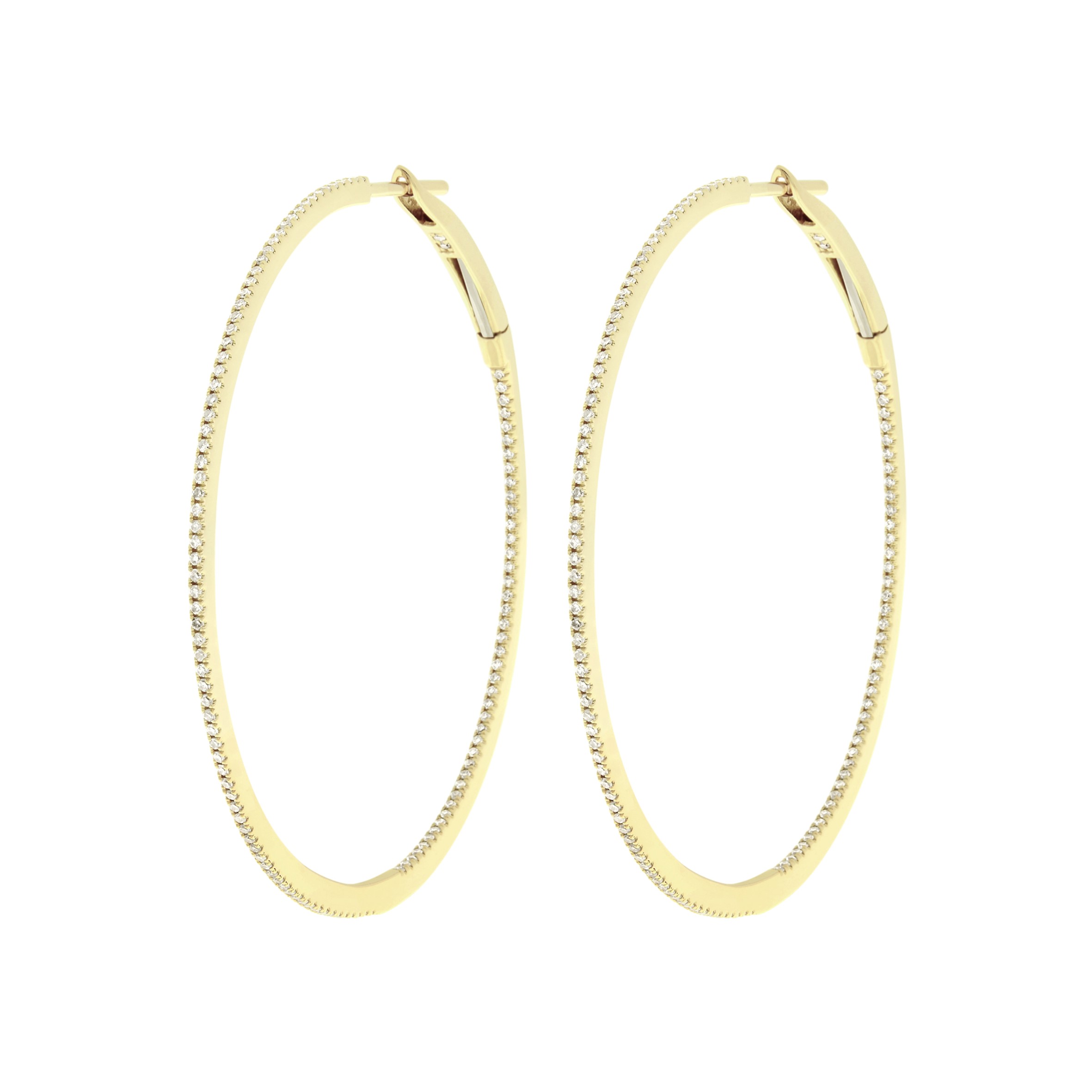 Diamond hoops slim large