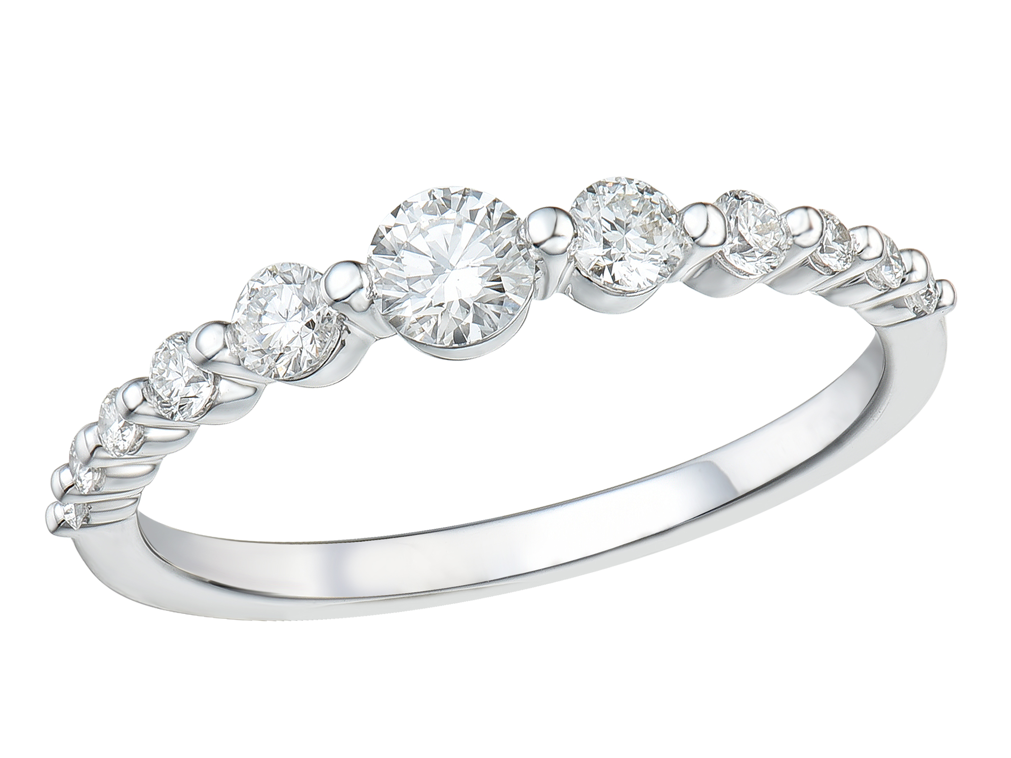 Diamantring   graduated single  prong 