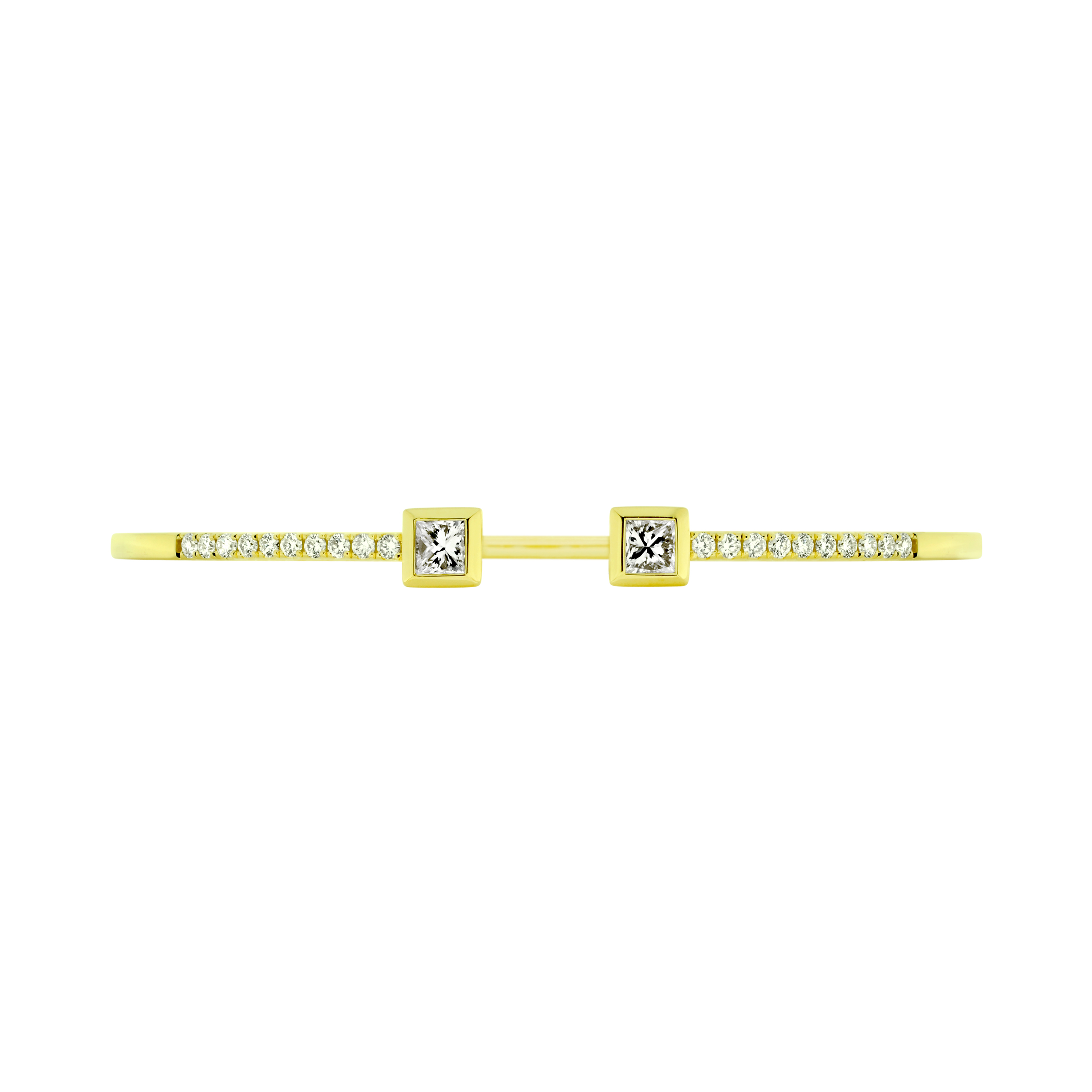 Diamond bangle cuff