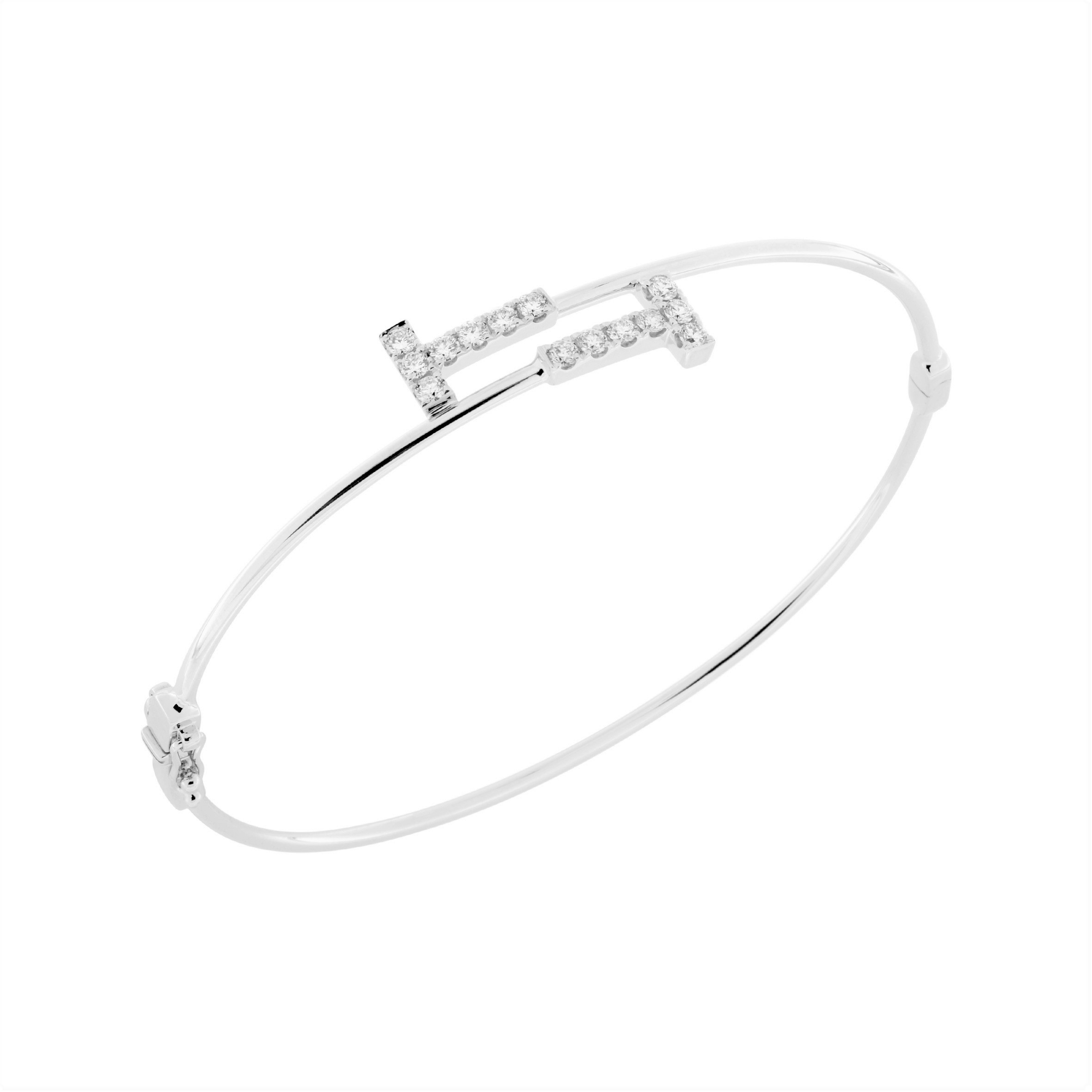 Diamond bangle double split - 3