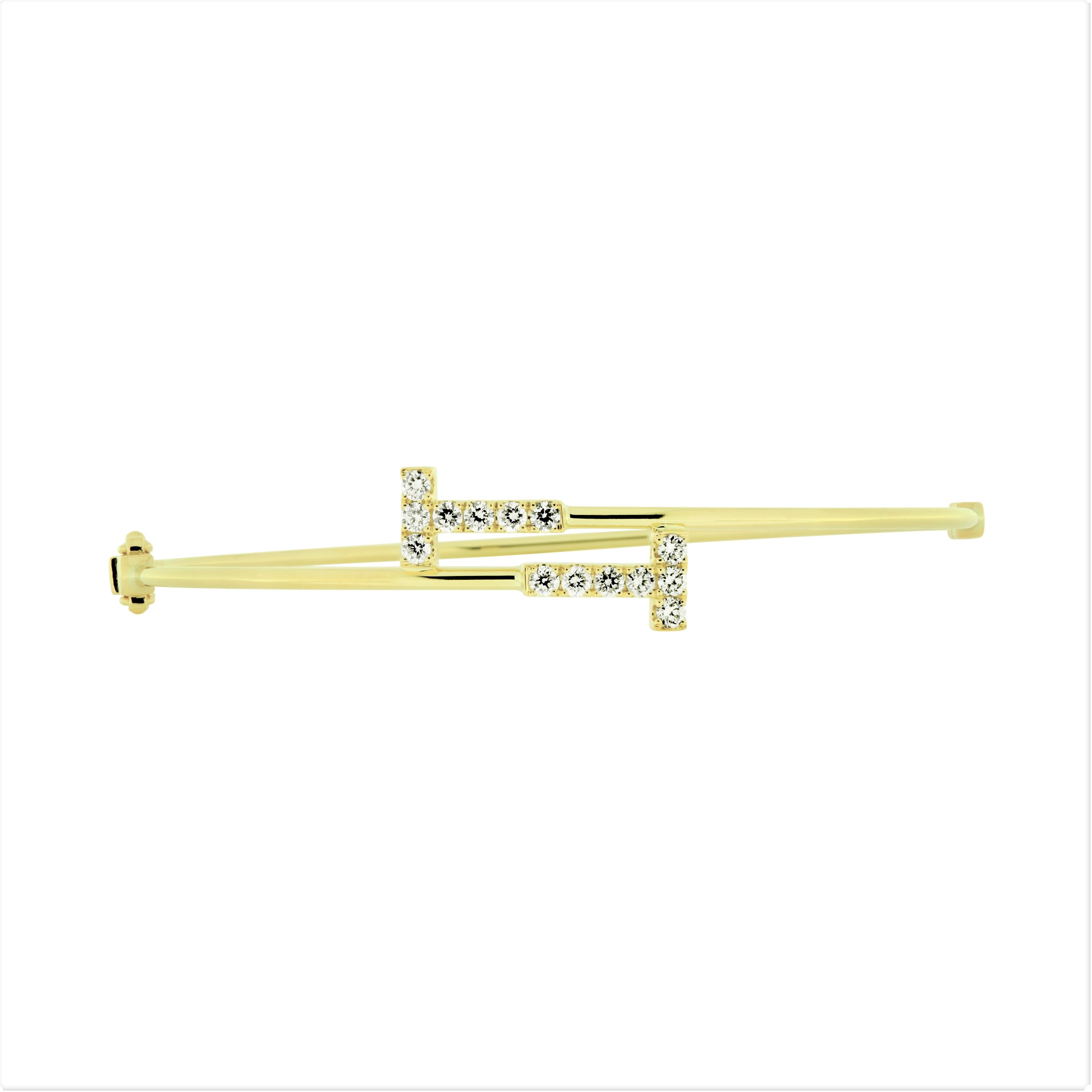Diamond bangle double split - 2