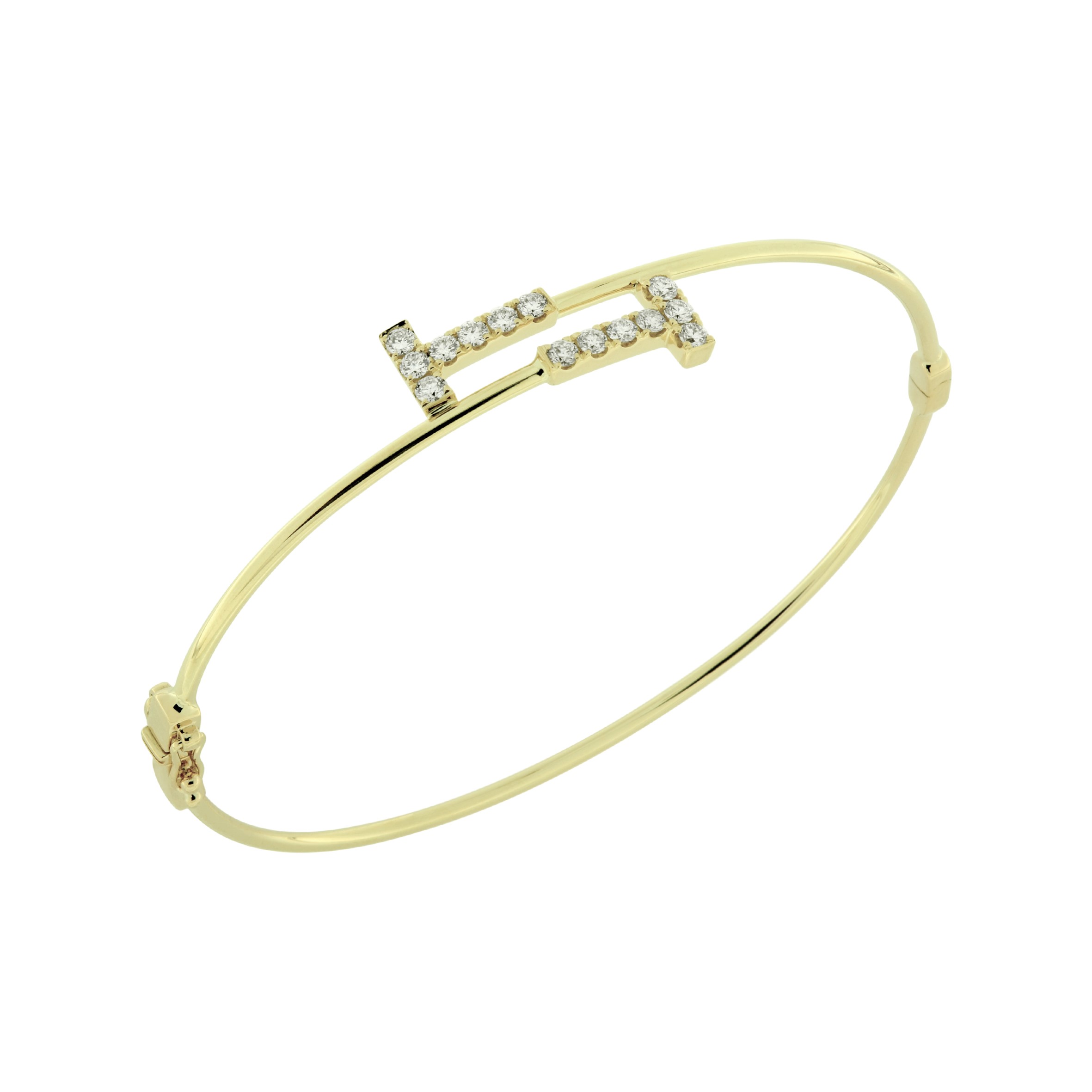 Diamond bangle double split