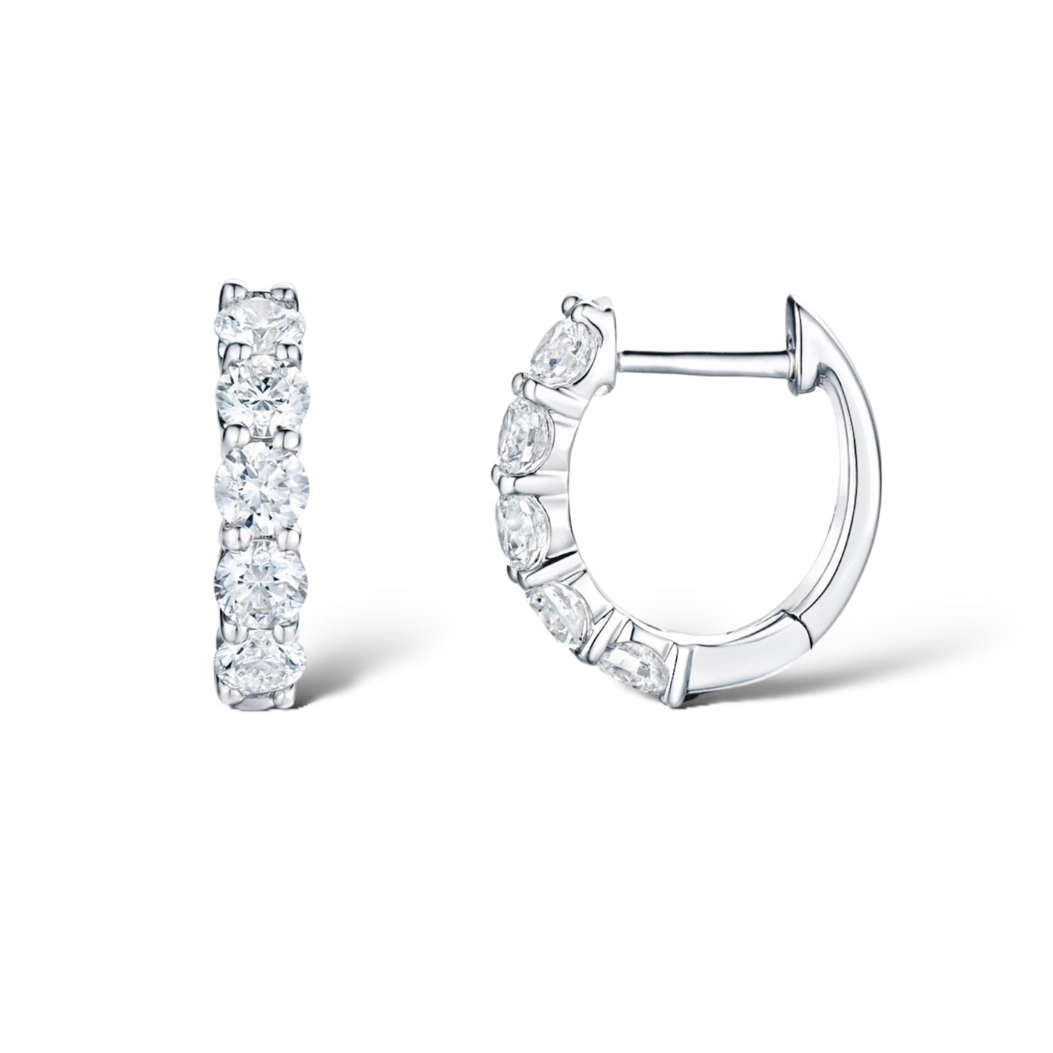 hoops brilliant cut prong set - 2