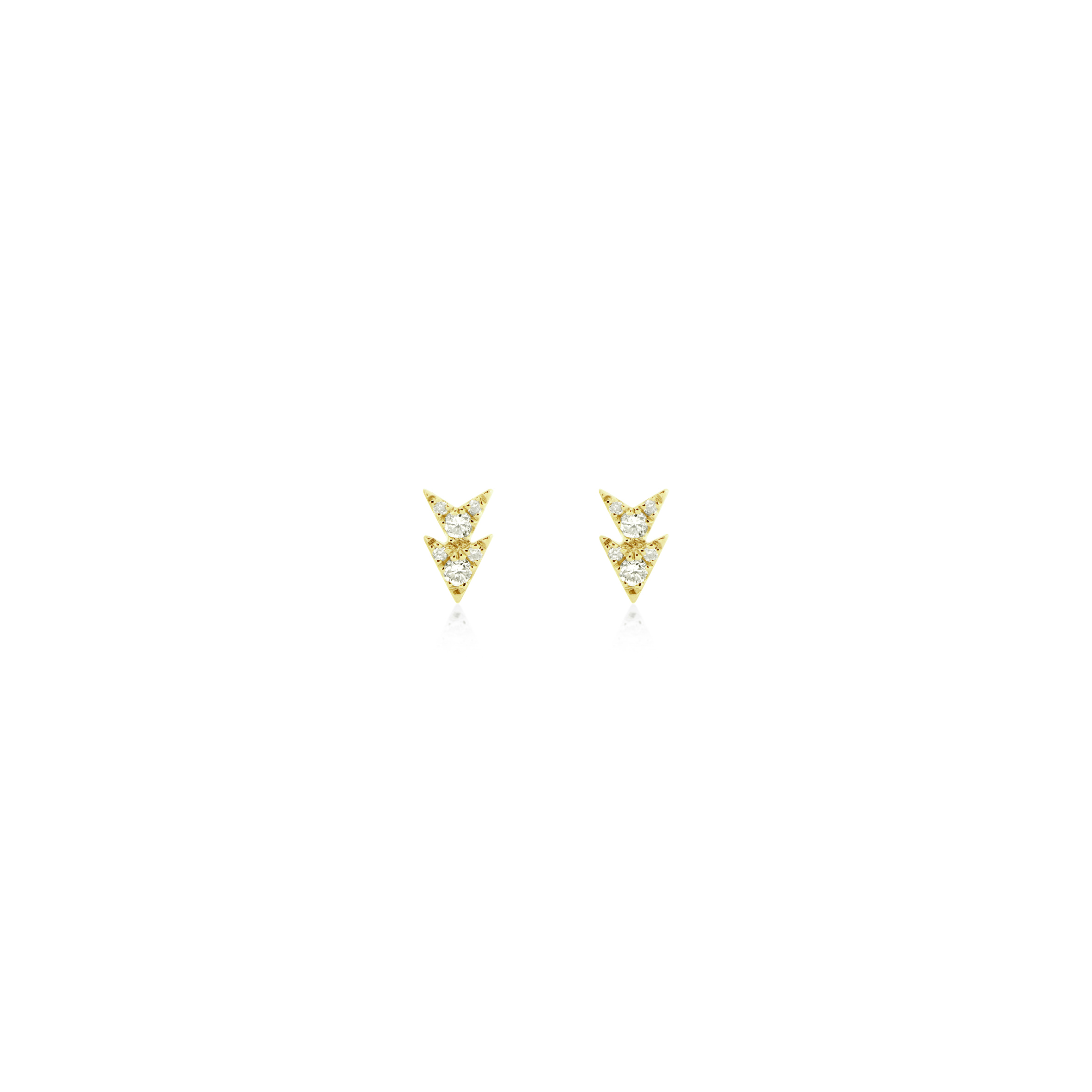 Petite diamond freccia earrings