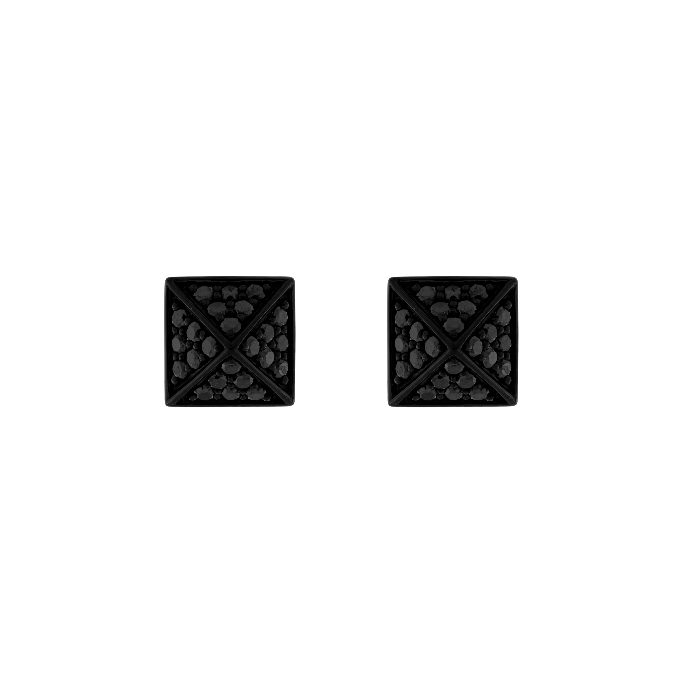 Black diamnond spike earrings 