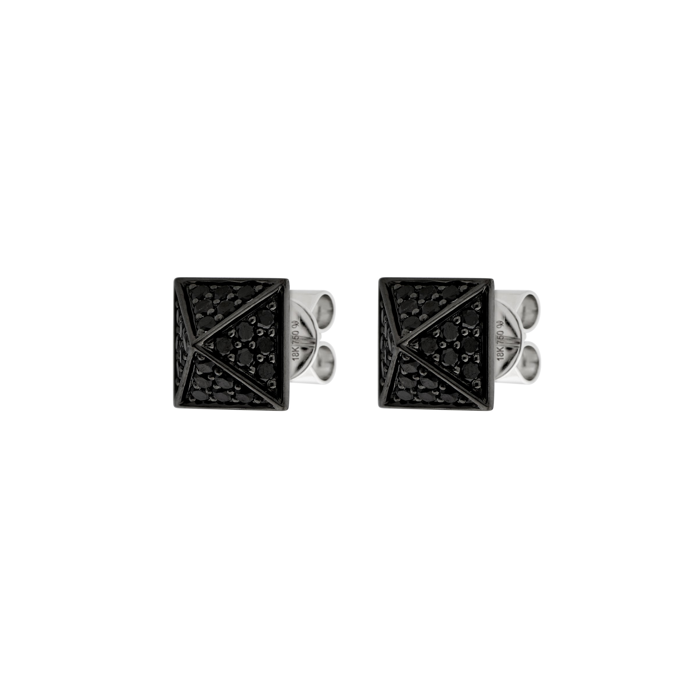 Black diamnond spike earrings - 2