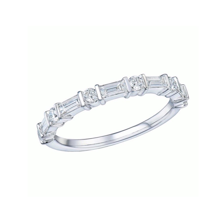 Channel set diamond ring