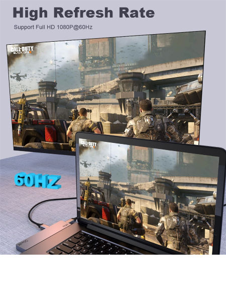  QGeeM Dockningsstation USB-C, 8 in 1  (MacBook Pro) 2xskärm - 8