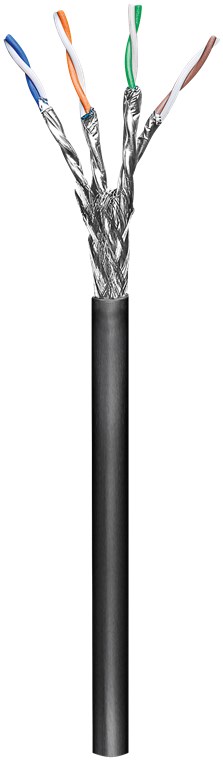 CAT 6 nätverkskabel, skärmad, svart