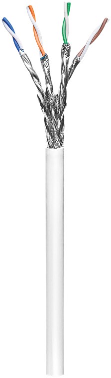 CAT 6 nätverkskabel, skärmad, vit