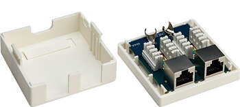 Uttagsbox, 2xRJ45 LSA