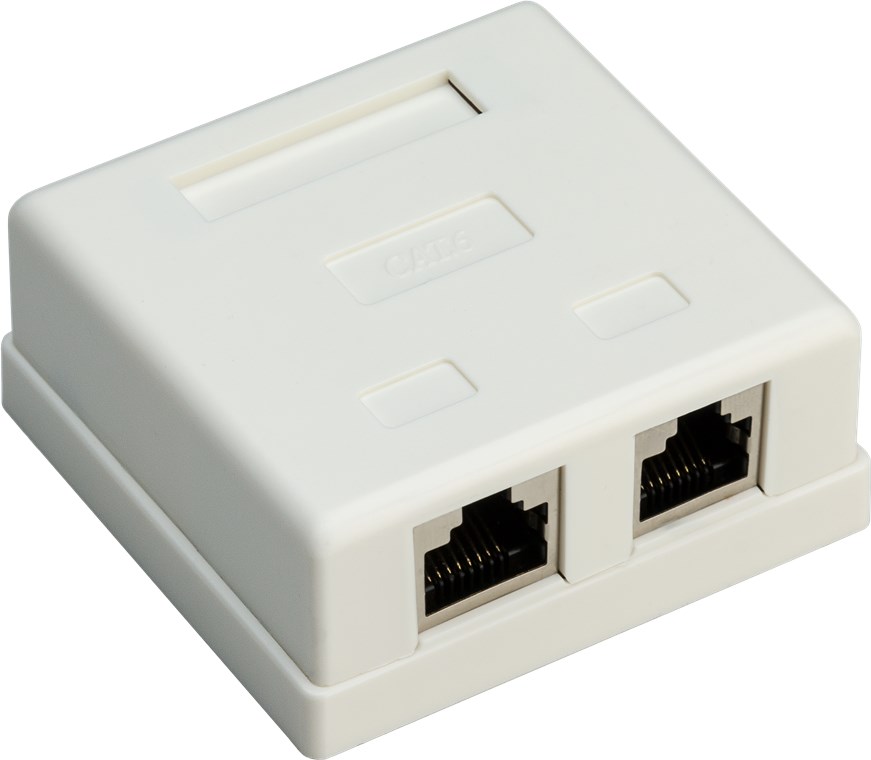 Uttagsbox, 2xRJ45 LSA