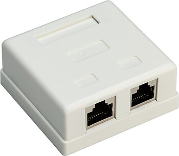 Uttagsbox, 2xRJ45 LSA