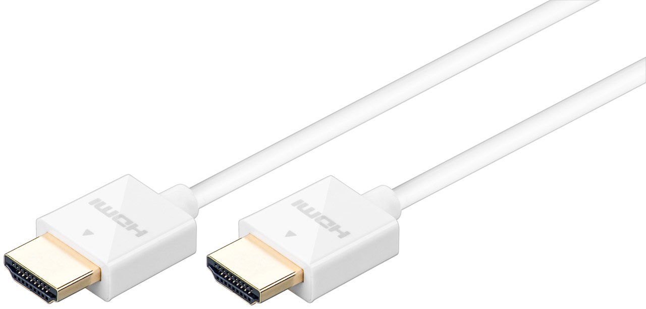HDMI-slimkabel High Speed 2 m vit