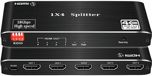 HDMI Splitter 4-väg, 4K60Hz 