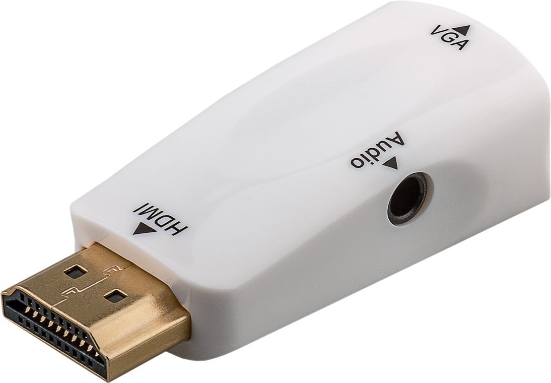 HDMI-hane/VGA-hona adapter med audio