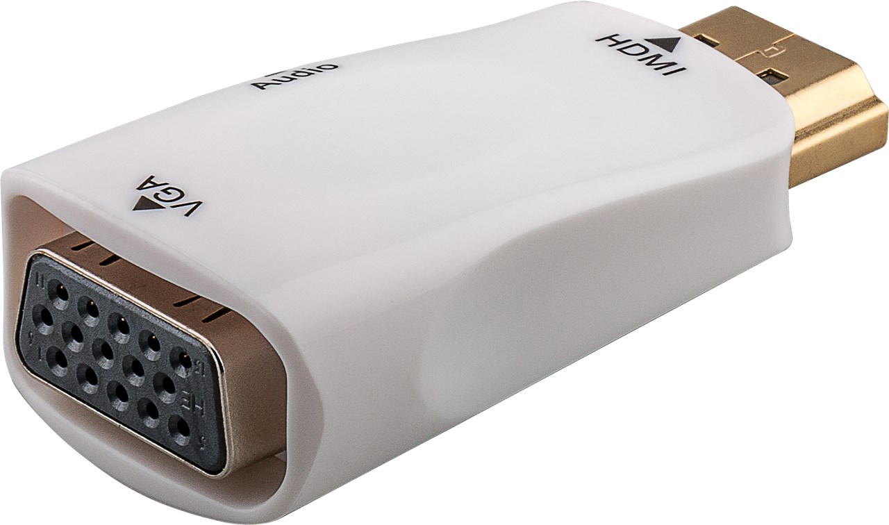 HDMI-hane/VGA-hona adapter med audio - 2