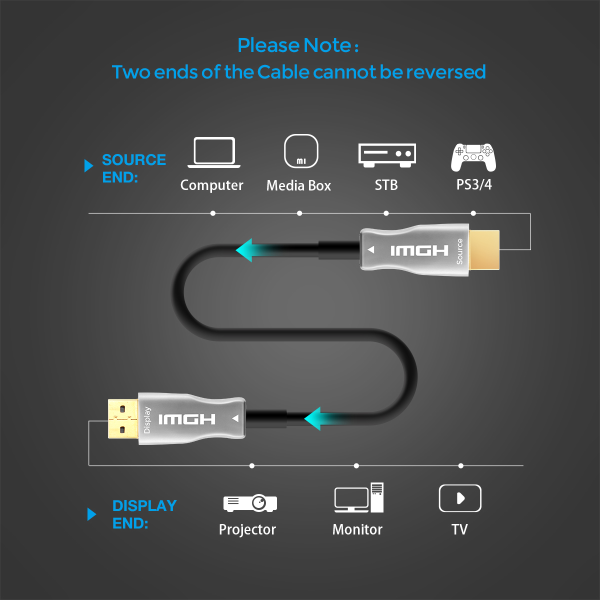 HDMI optisk kabel 50m - 3