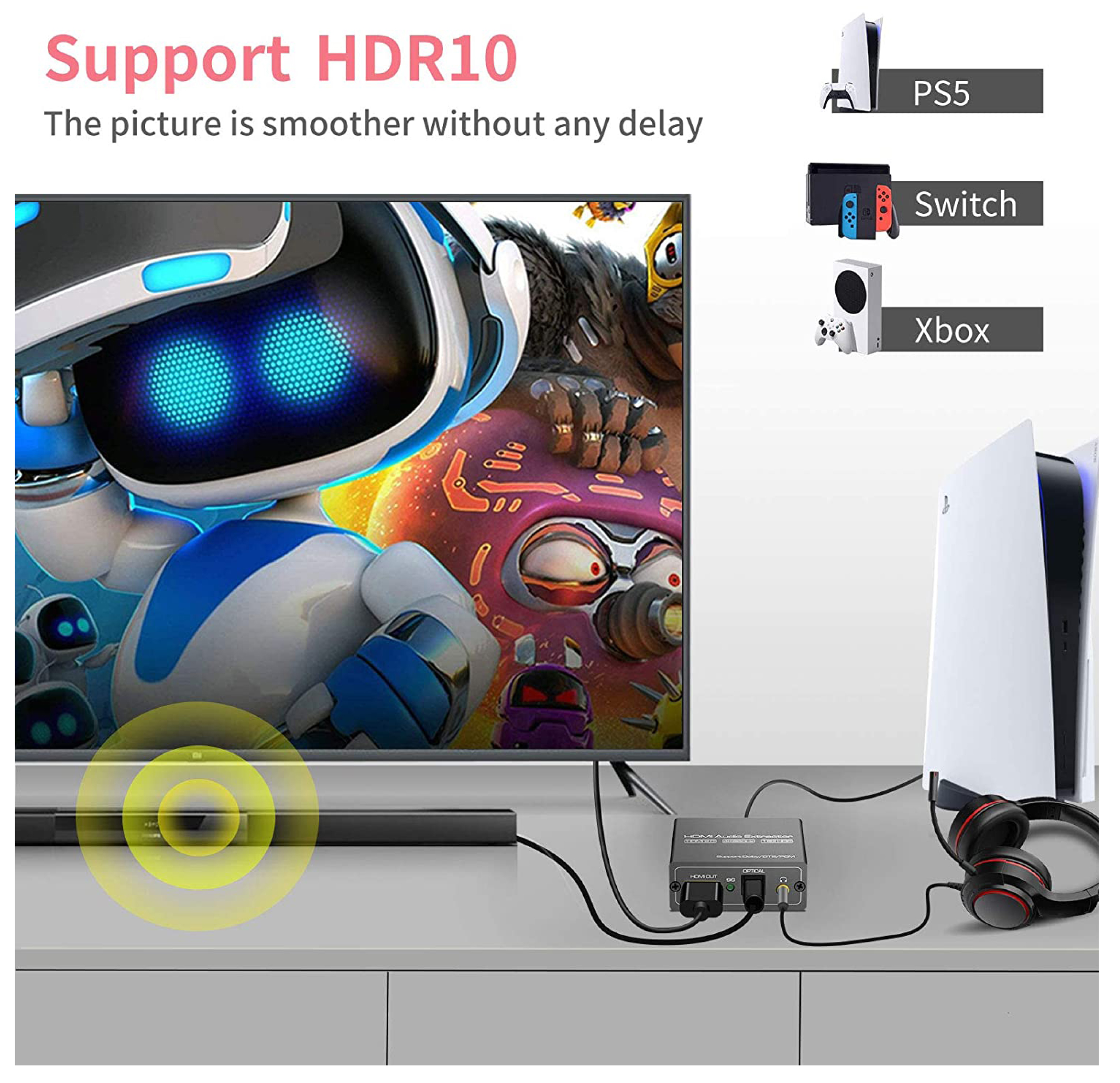 HDMI Audio extractor 5.1/2.1 HDR10 - 2