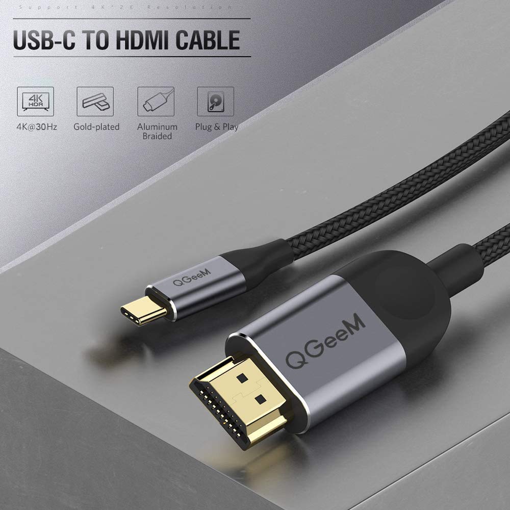 QGeeM 1,8 m USB typ C till HDMI-kabel 4K@60Hz - 3