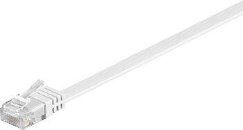 Nätverkskabel Cat 6a flat vit 5m