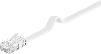 Nätverkskabel Cat 6a flat vit 20m