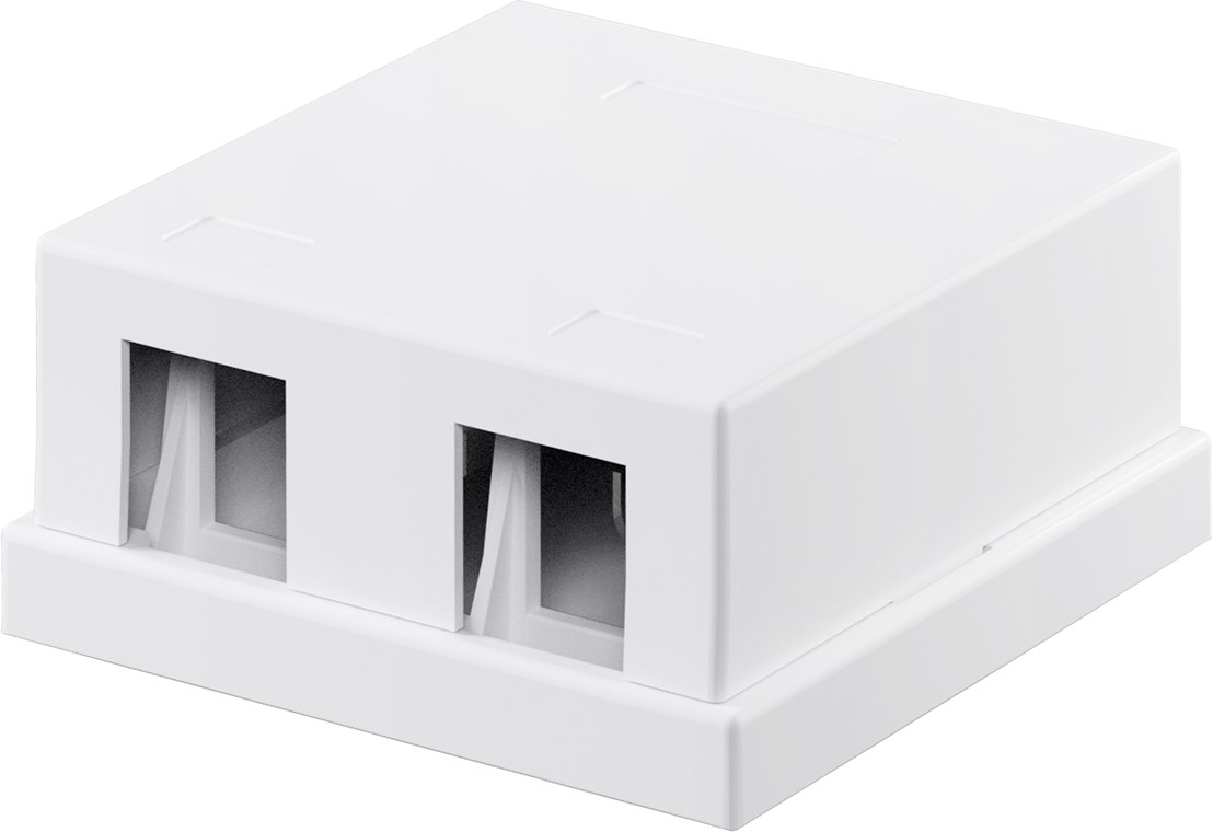 Uttagsbox, 2xKeystone kontakter