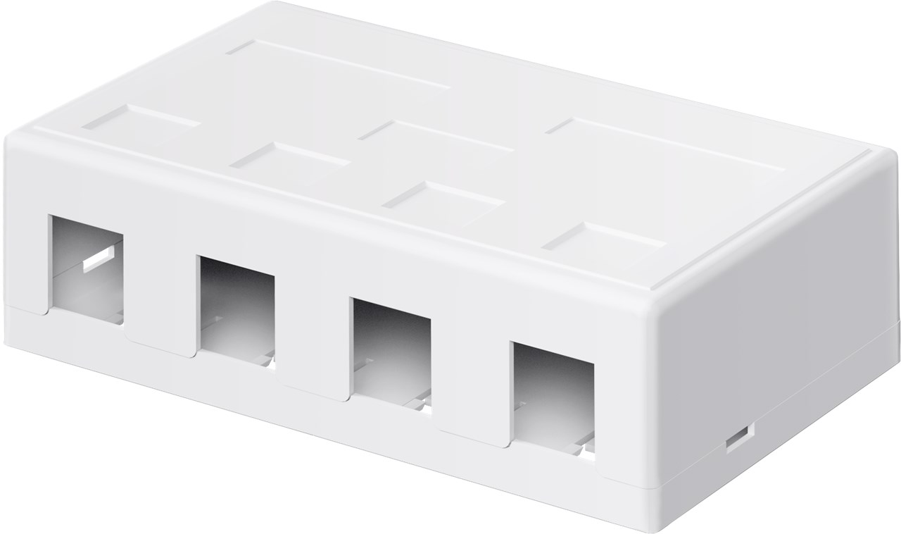 Uttagsbox, 4xKeystone kontakter