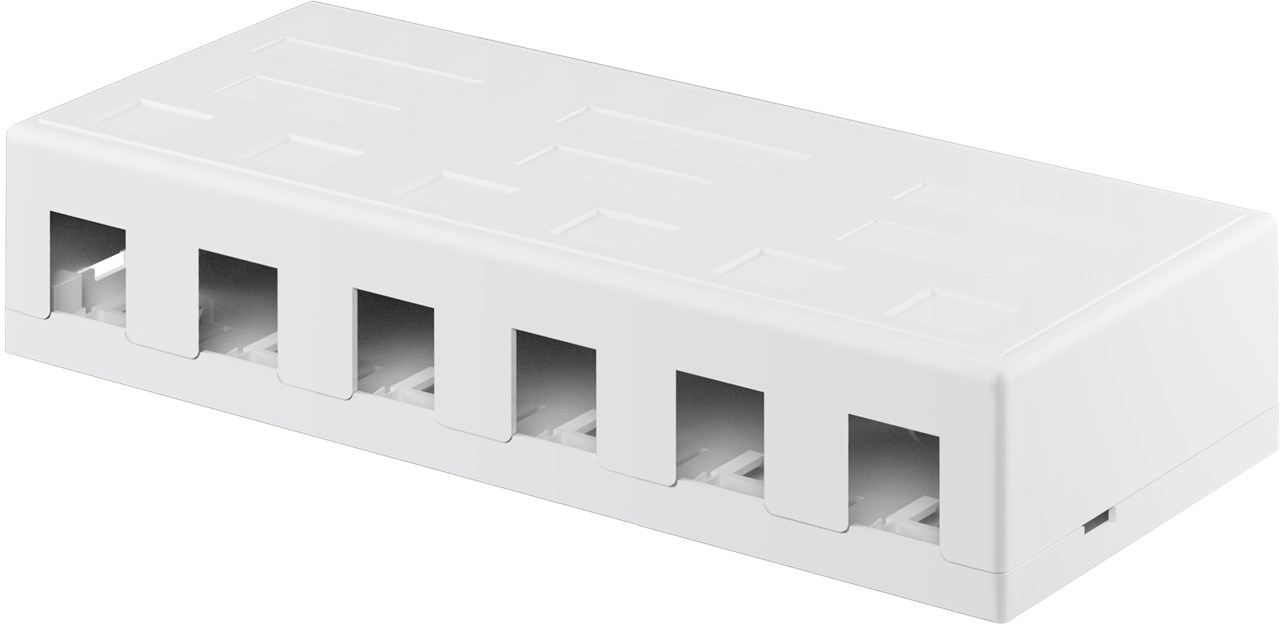 Uttagsbox, 6xKeystone kontakter
