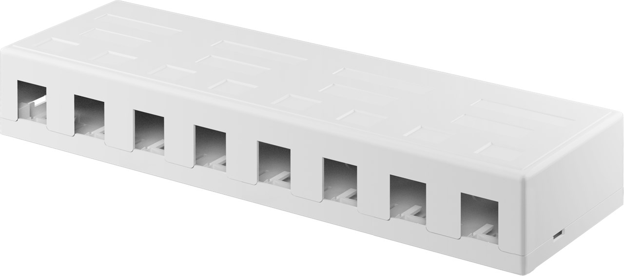 Uttagsbox, 8xKeystone kontakter
