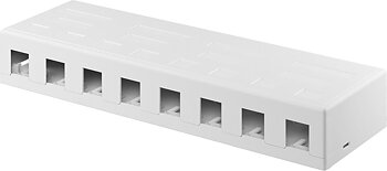 Uttagsbox, 8xKeystone kontakter