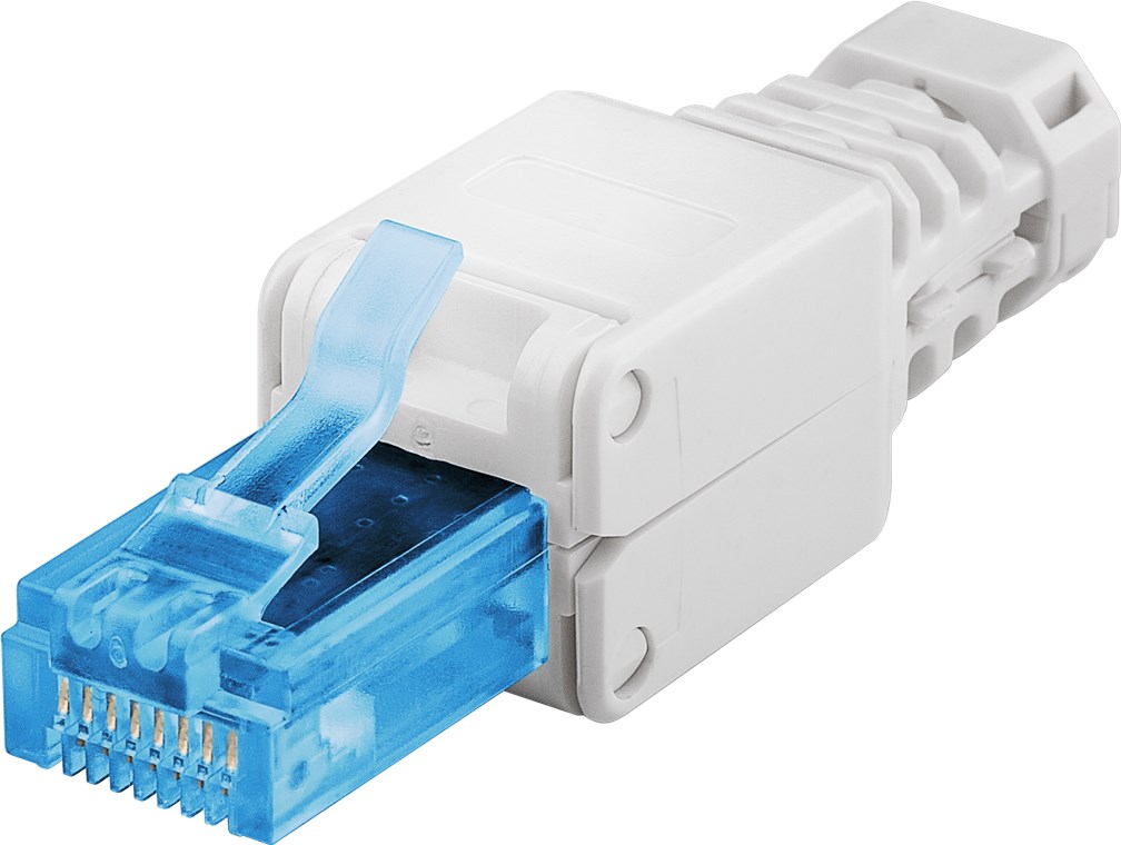 Verktygsfri RJ45 nätverksanslutning CAT 6A UTP