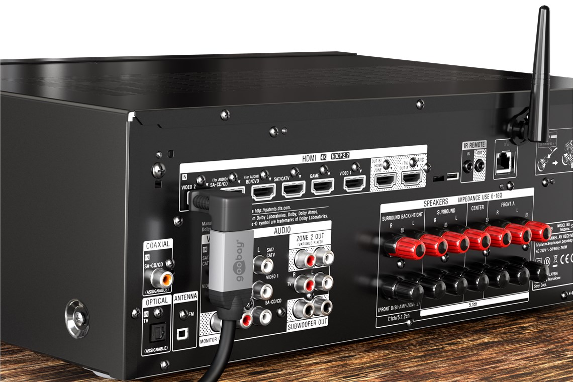HDMI-hona till hane vinkeladapter 270°  - 2