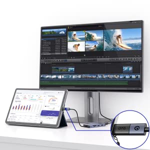  QGeeM Dockningsstation USB C, 11-i-1 4k60Hz, 3xskärm - 4