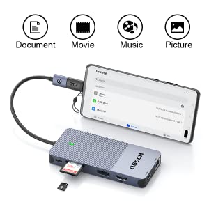  QGeeM Dockningsstation USB C, 11-i-1 4k60Hz, 3xskärm - 14