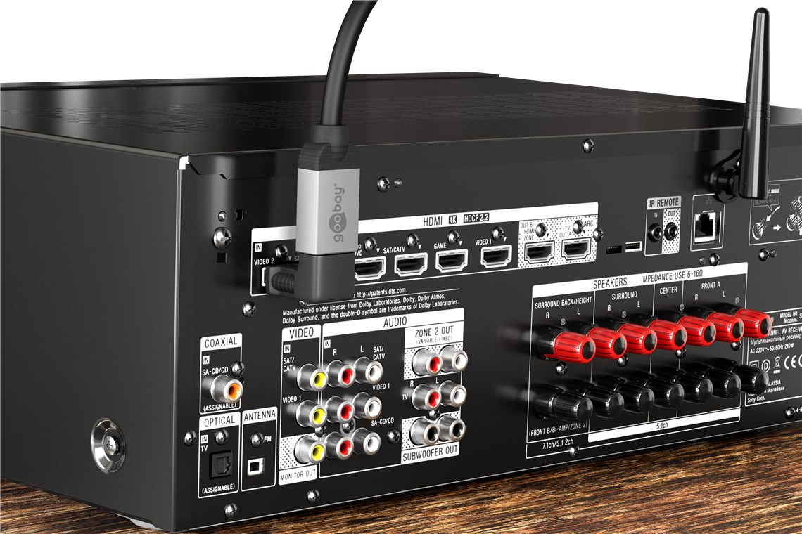 HDMI-hona till hane vinkeladapter 90°  - 2