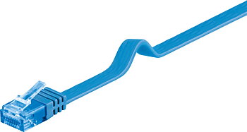 Nätverkskabel Cat 6a flat blå 2m