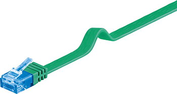 Nätverkskabel Cat 6a flat grön 2m