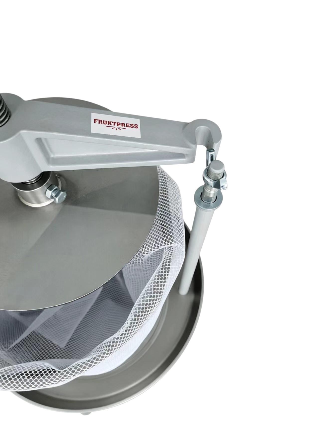  frugtpresse Hobby 14l rustfrit  med filter og manuel frugtkværn Hobby 9l med støtteben - 13