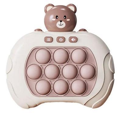 BRUN BJÃRN Pop It Game - Pop It Pro Light Up Game Quick Push Fidget Spel Brown